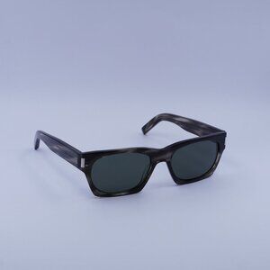 Saint Laurent SL402 017 Sunglasses Havana Square Frame, Grey Lenses